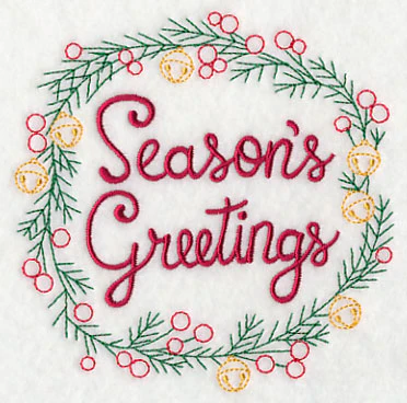 Season's Greetings Wreath - Image 4