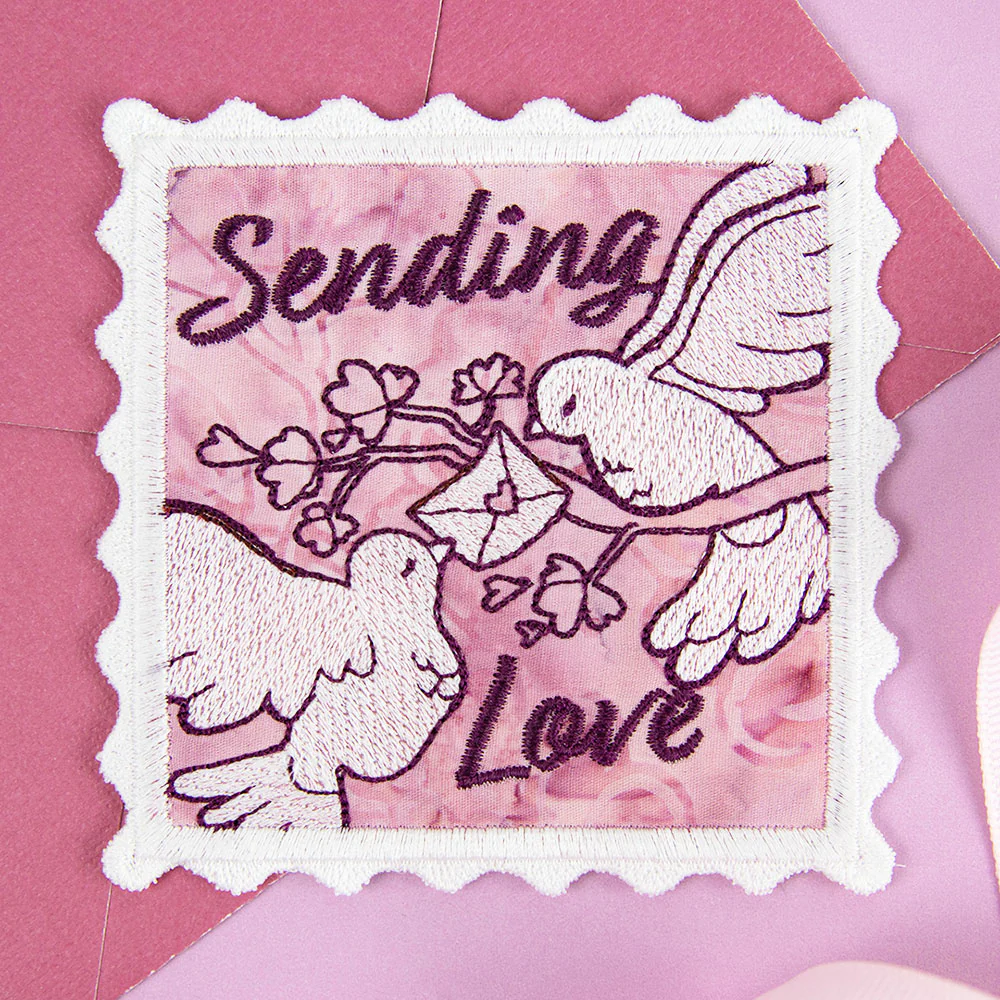 Sending Love Stamp Coaster (In-the-Hoop) - Image 4