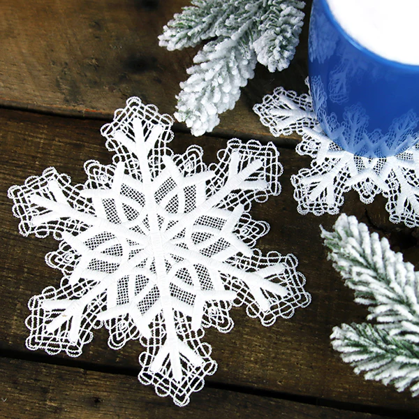Serene Snowflake Lace Doily (Battenburg Lace) - Image 11