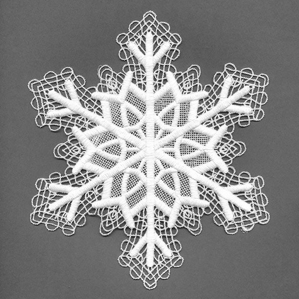 Serene Snowflake Lace Doily (Battenburg Lace) - Image 4