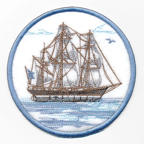 Setting Sail Clipper Ship Coaster (In-the-Hoop) - Image 5