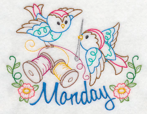 Sew Sweet Birdies on Monday (Vintage) - Image 3