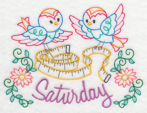 Sew Sweet Birdies on Saturday (Vintage) - Image 3