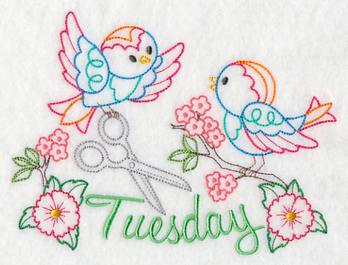Sew Sweet Birdies on Tuesday (Vintage) - Image 3