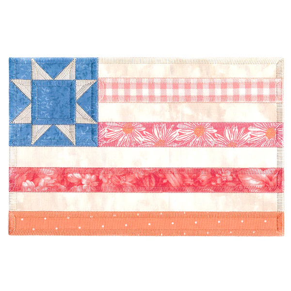 Shabby Chic American Flag (Heirloom Applique) - Image 4