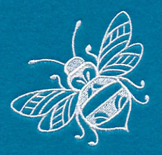 Shabby Chic Bee (Whitework) - Image 2