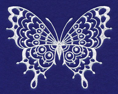 Shabby Chic Butterfly (Whitework)