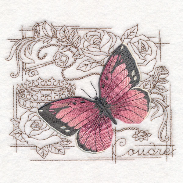 Shabby Chic Collage - Butterfly - Image 2