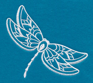 Shabby Chic Dragonfly (Whitework) - Image 3