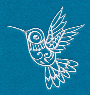 Shabby Chic Hummingbird (Whitework) - Image 2