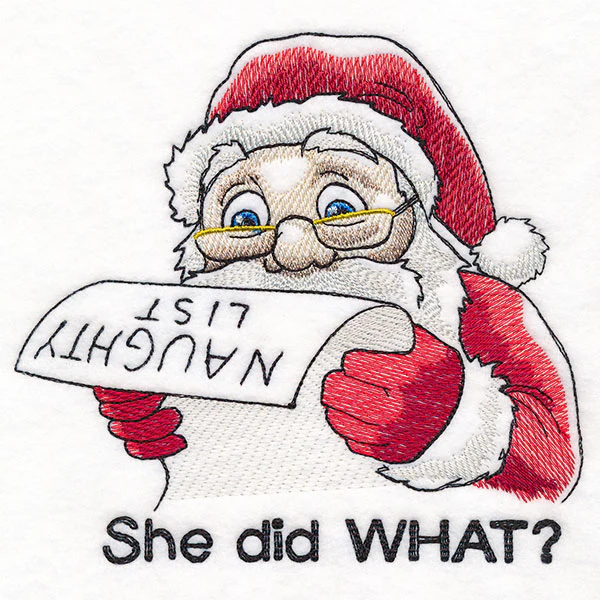 She Did What? Naughty List Santa - Image 2