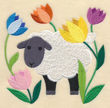 Sheep in Tulips - Image 4