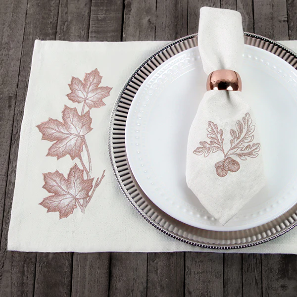 Sheer Autumn Maple Leaves Border - Image 2