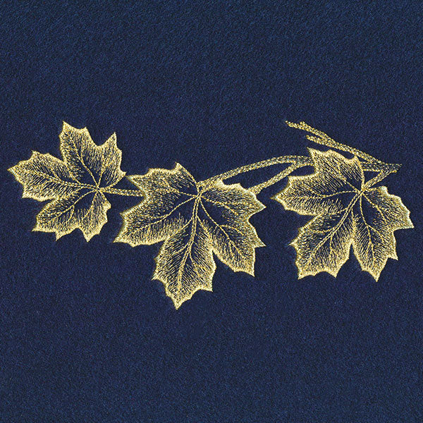 Sheer Autumn Maple Leaves Border - Image 5