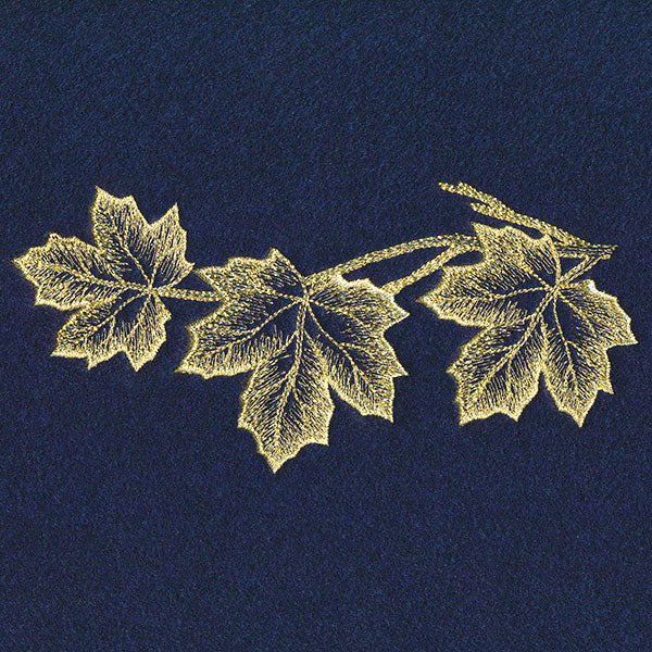 Sheer Autumn Maple Leaves Border - Image 7