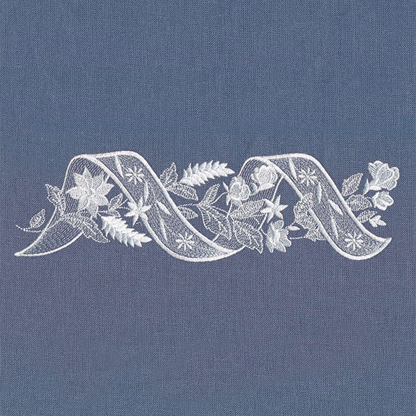 Sheer Elegance Ribbons and Flowers Border - Image 3