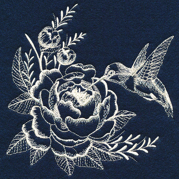 Sheer Hummingbird and Peony - Image 3