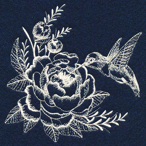 Sheer Hummingbird and Peony - Image 4