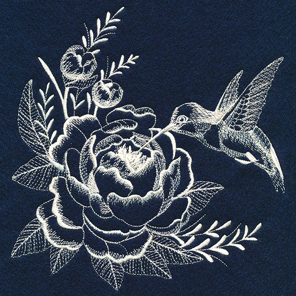 Sheer Hummingbird and Peony - Image 5