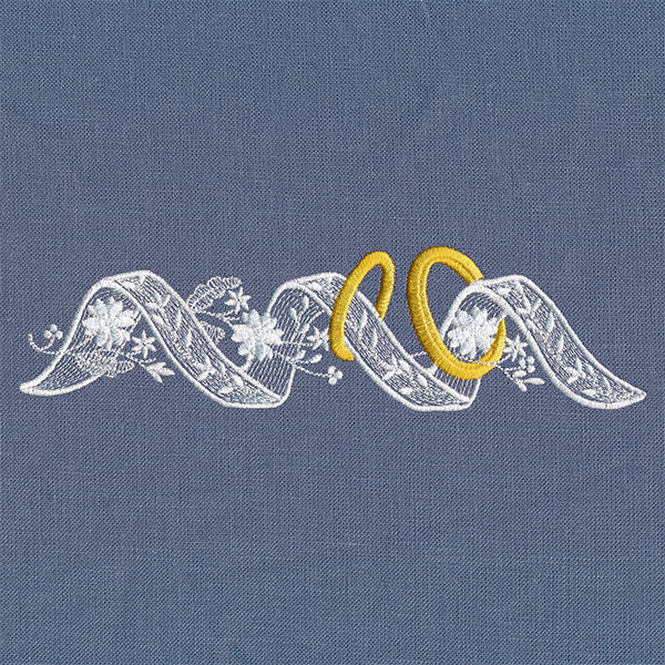 Sheer Ribbons & Rings Border - Image 2