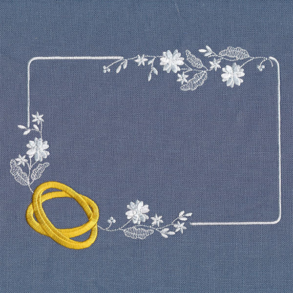 Sheer Ribbons & Rings Quilt Label - Image 4