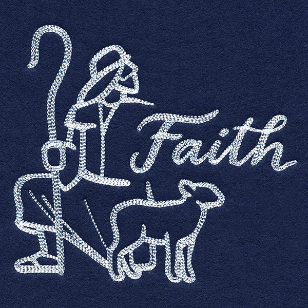 Shepherd with Faith (Whitework) - Image 2