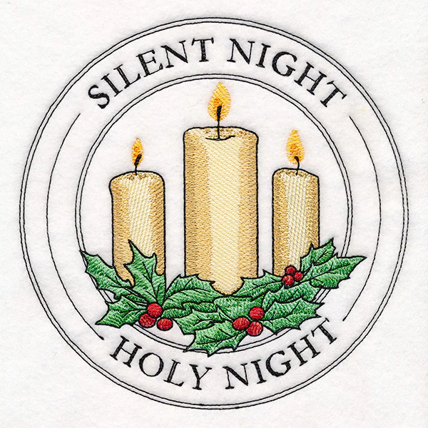 Silent Night Candle Stamp - Image 2
