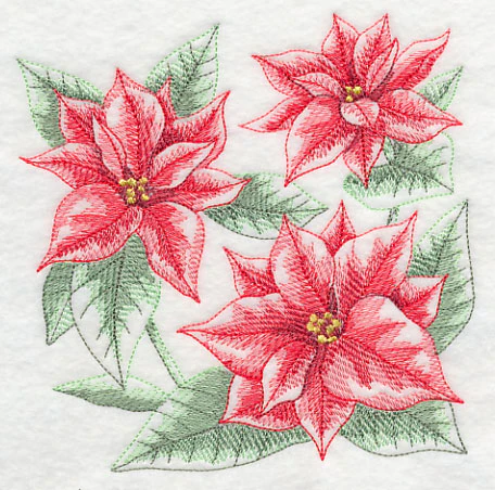 Silent Night Poinsettia Sketch - Image 3