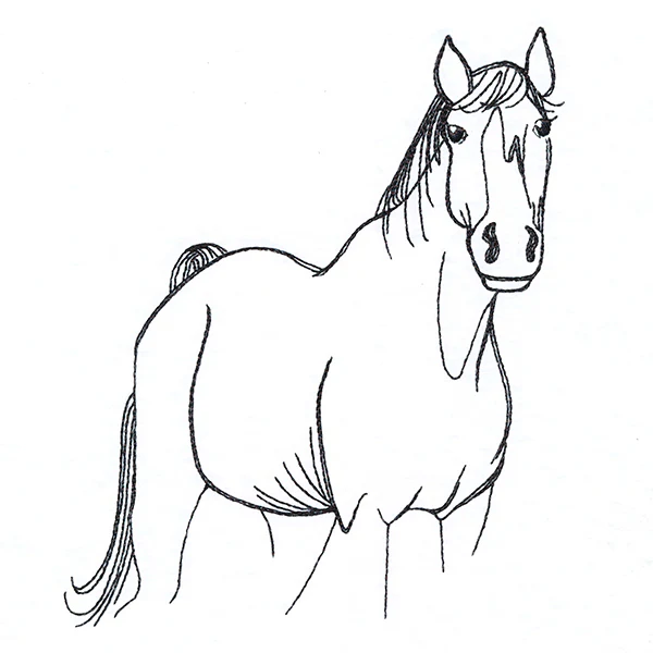 Simple Farm Sketch - Horse - Image 2