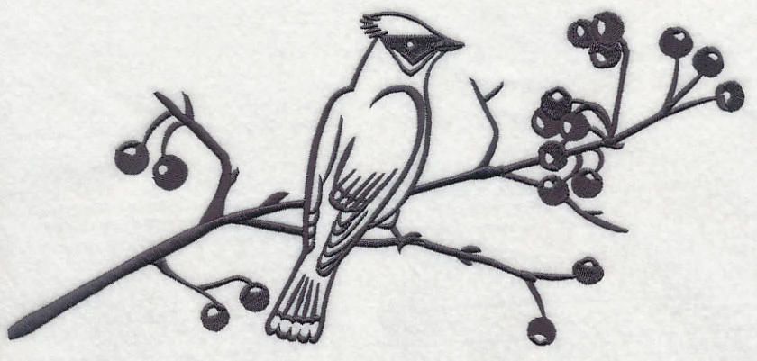 Simply Birds on Branches - Cedar Waxwing