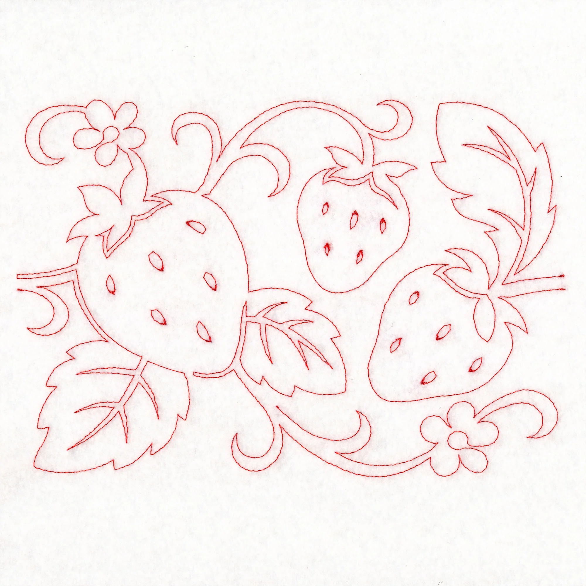 Simply Summer - Strawberries (Edge-to-Edge Quilting) - Image 2
