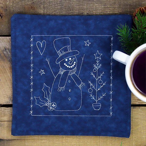 Simply Sweet Christmas - Snowman (Redwork) - Image 10