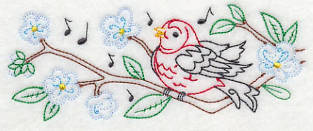 Singing Scarlet Tanager Border (Vintage) - Image 4