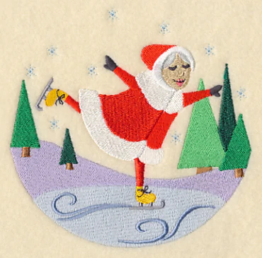 Skating Mrs. Claus Scene - Image 4