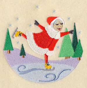 Skating Mrs. Claus Scene - Image 5