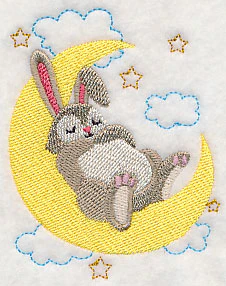 Sleepy Bunny with Moon - Image 2