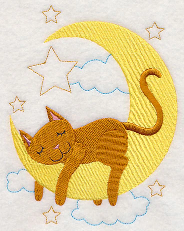 Sleepy Cat on Moon - Image 3