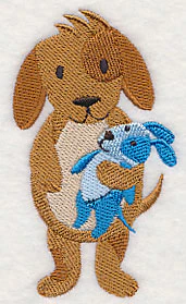 Sleepy Dog with Stuffed Dog - Image 2