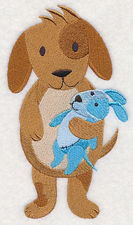 Sleepy Dog with Stuffed Dog - Image 3