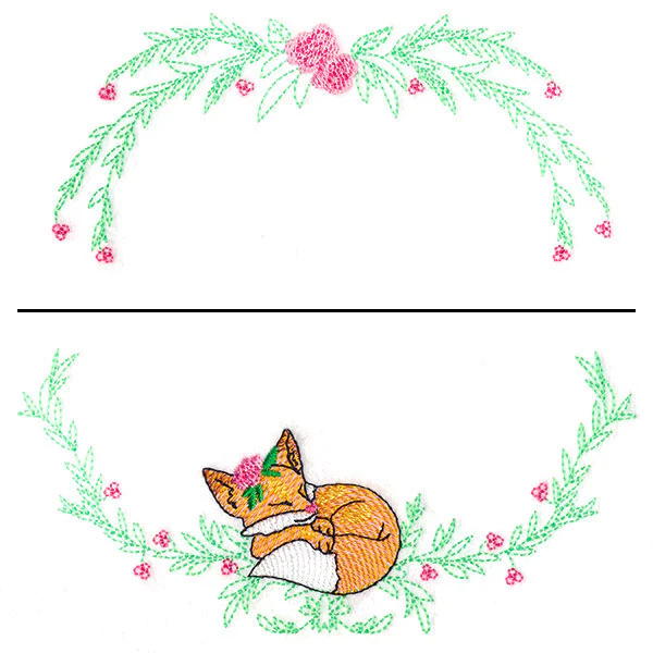 Sleepy Fox Wreath (Split) - Image 3