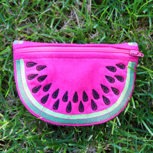 Slice of Life Zipper Pouch - Watermelon (In-the-Hoop)