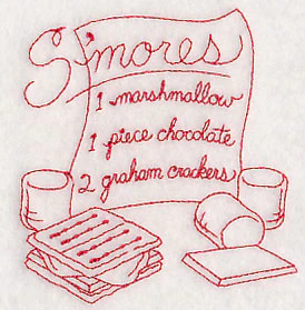 S'mores (Redwork) - Image 4