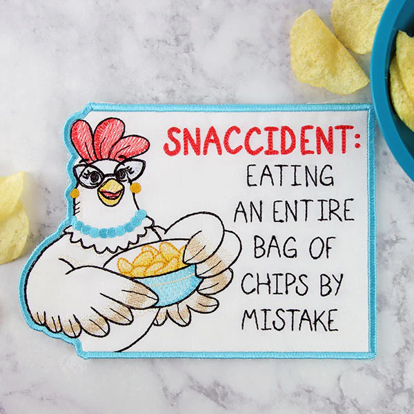 Snaccident Chicken Mug Rug (In-the-Hoop) - Image 7