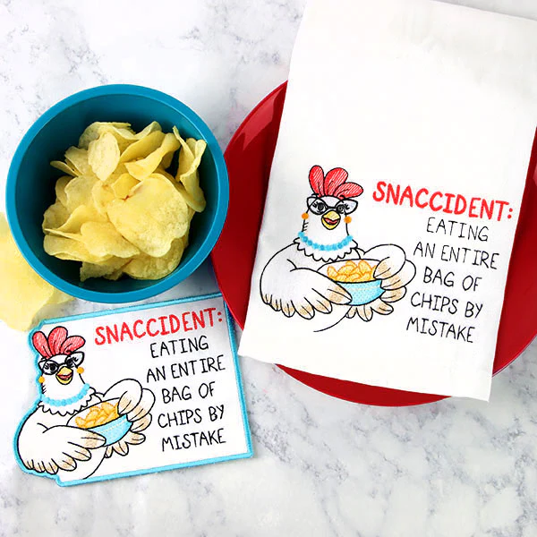 Snaccident Chicken Mug Rug (In-the-Hoop) - Image 9