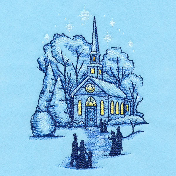 Snowfall Church Scene - Image 3