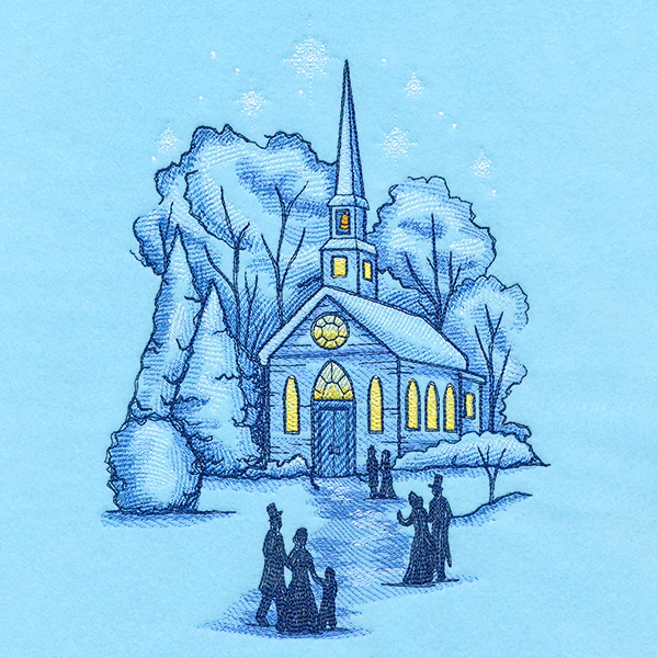 Snowfall Church Scene - Image 4