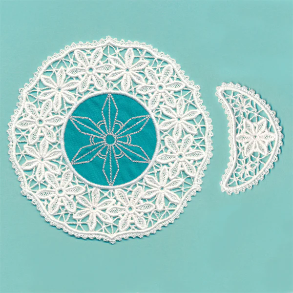 Snowflake Fabric Doily (Lace) - Image 2