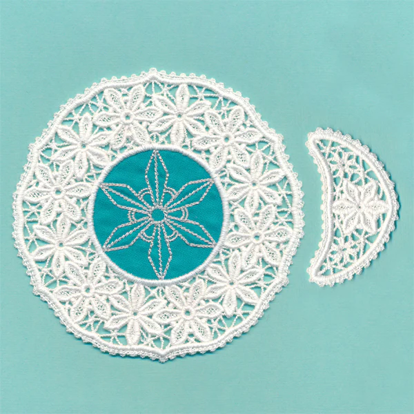 Snowflake Fabric Doily (Lace) - Image 4