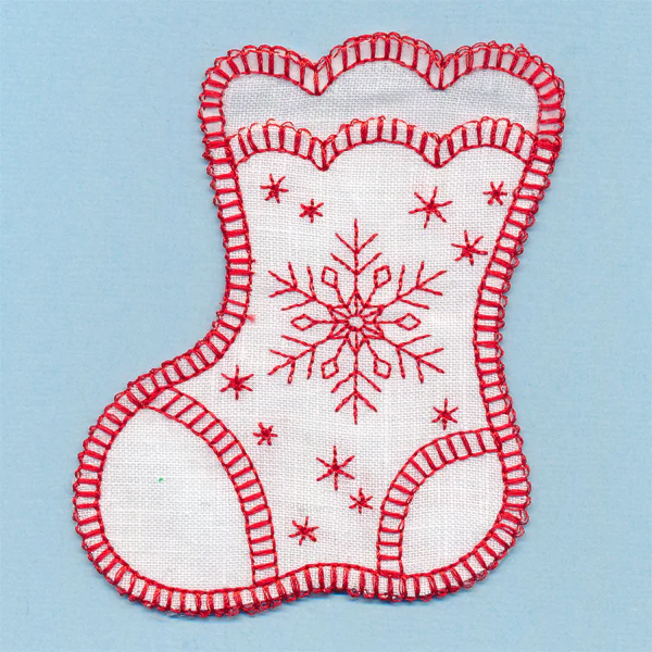 Snowflake Stocking (In-the-Hoop) - Image 5