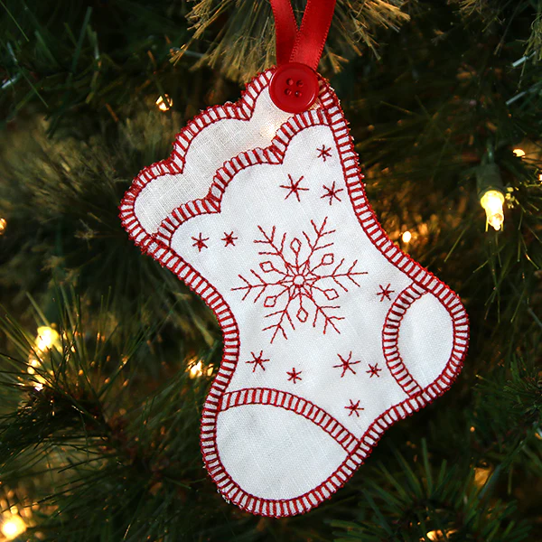 Snowflake Stocking (In-the-Hoop) - Image 6